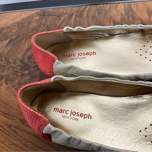 Marc Joseph Salmon and Ivory Cap Toe Flat, New in Box - Picture 9 of 11